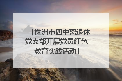 株洲市四中离退休党支部开展党员红色教育实践活动